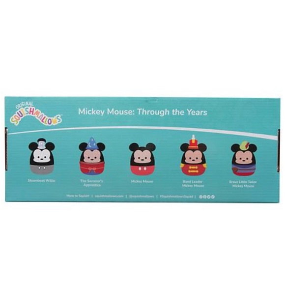 New Mickey Mouse Through the Years Squishmallows 4 Inch Plush Set Disney Boxed - Picture 2 of 2